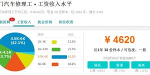 汽车维修工薪资几何？月薪水平究竟如何？