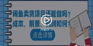 如何在闲鱼上高效卖货实现副业盈利？